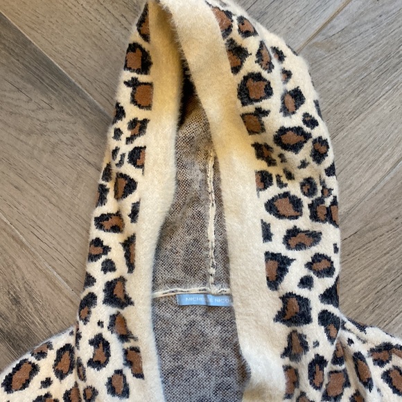 Hooded cardigan with pockets leopard medium - Picture 3 of 7